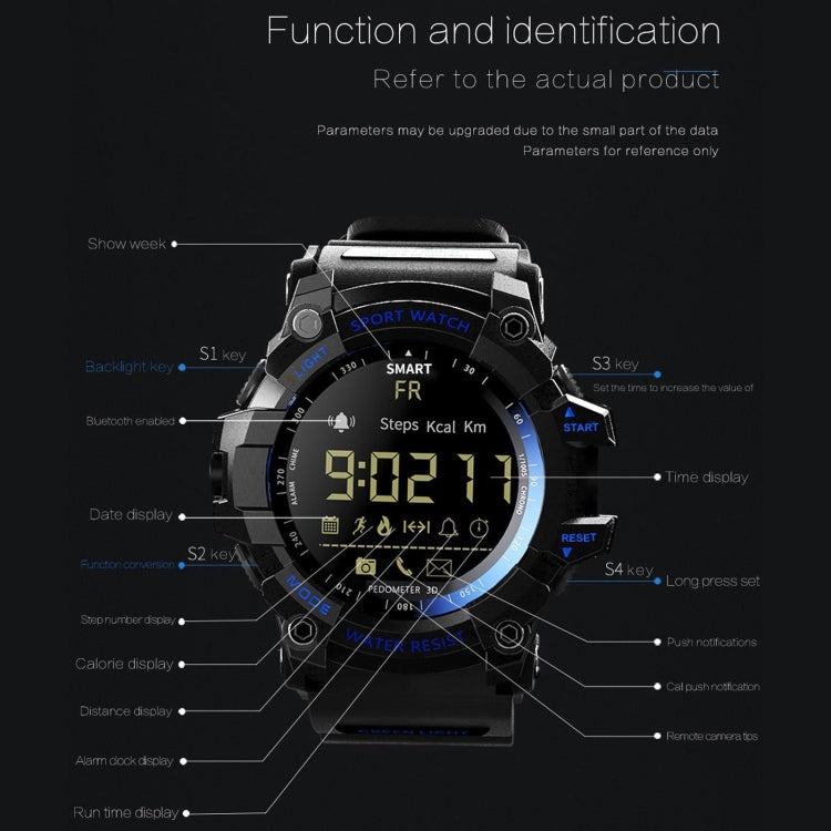 Lokmat MK16 LCD Screen 50m Waterproof Smart Watch, Support Information Reminder / Remote Camera / Walking Motion Monitor(Red) - free shipping - PMc TechLife - Order now!