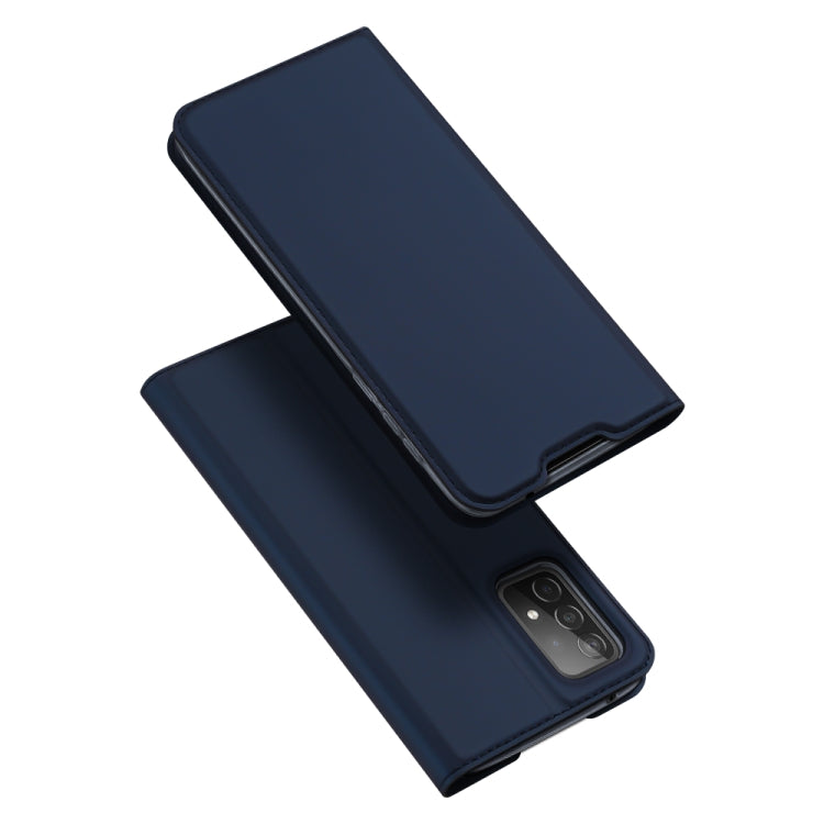 For Samsung Galaxy A52s / A52 5G / 4G DUX DUCIS Skin Pro Series Horizontal Flip PU + TPU Leather Case, with Holder & Card Slots(Blue) - Galaxy Phone Cases by DUX DUCIS | Online Shopping South Africa | PMC Jewellery | Buy Now Pay Later Mobicred