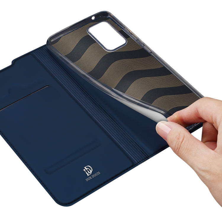 For Samsung Galaxy A52s / A52 5G / 4G DUX DUCIS Skin Pro Series Horizontal Flip PU + TPU Leather Case, with Holder & Card Slots(Blue) - Galaxy Phone Cases by DUX DUCIS | Online Shopping South Africa | PMC Jewellery | Buy Now Pay Later Mobicred