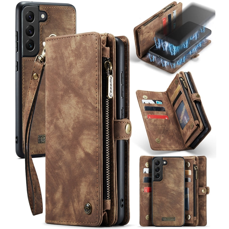 For Samsung Galaxy S21+ 5G CaseMe-008 Detachable Multifunctional Flip Leather Phone Case(Brown) - free shipping - PMC Jewellery - Order now!