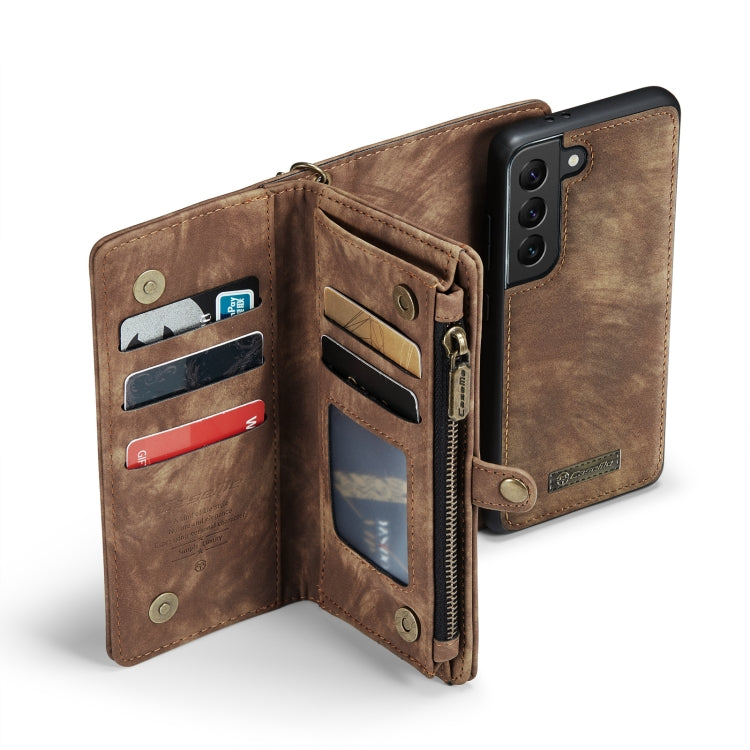 For Samsung Galaxy S21+ 5G CaseMe-008 Detachable Multifunctional Flip Leather Phone Case(Brown) - free shipping - PMC Jewellery - Order now!