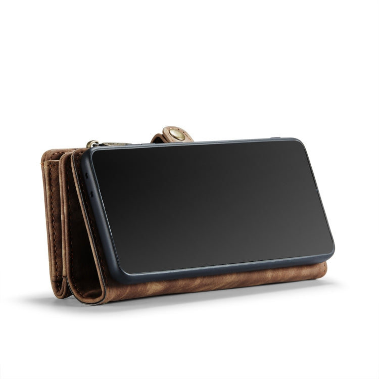 For Samsung Galaxy S21 Ultra 5G CaseMe Detachable Multifunctional Horizontal Flip Leather Case, with Card Slot & Holder & Zipper Wallet & Photo Frame(Brown) - free shipping - PMC Jewellery - Order now!