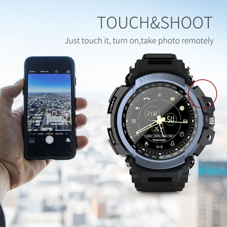 Lokmat MK28 1.4 inch FSTN Screen IP68 Waterproof Smart Watch, Support Information Reminder / Remote Camera / Sport Record(Blue) - free shipping - PMc TechLife - Order now!