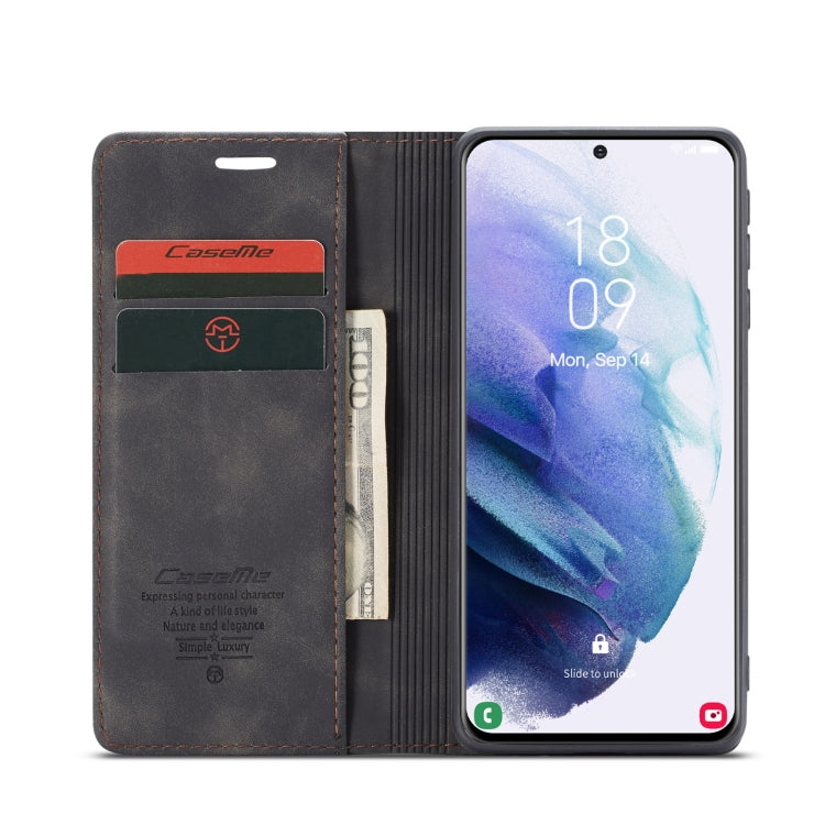 For Samsung Galaxy S21 5G CaseMe 013 Multifunctional Horizontal Flip Leather Case with Holder & Card Slot & Wallet(Black) - free shipping - PMC Jewellery - Order now!