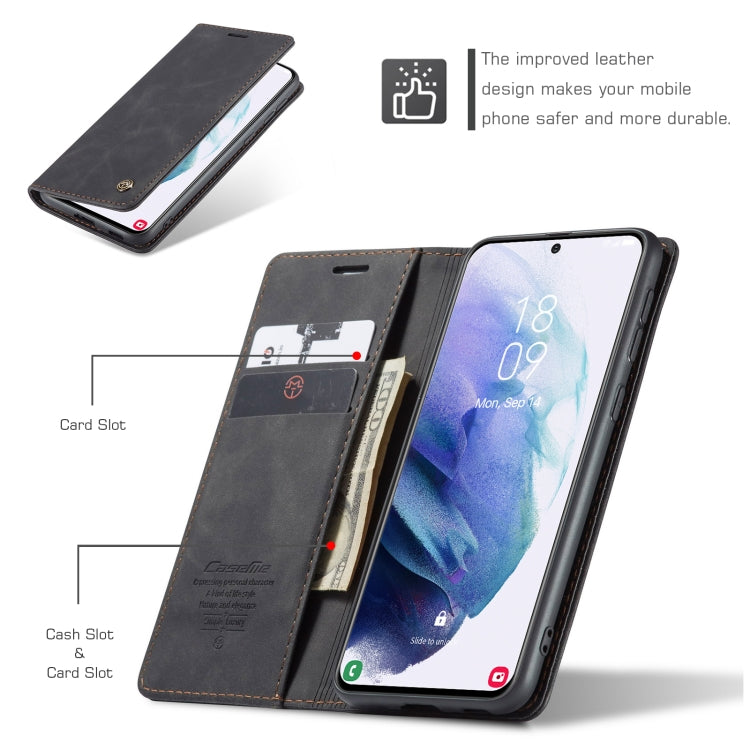 For Samsung Galaxy S21+ 5G CaseMe 013 Multifunctional Horizontal Flip Leather Case with Holder & Card Slot & Wallet(Black) - free shipping - PMC Jewellery - Order now!
