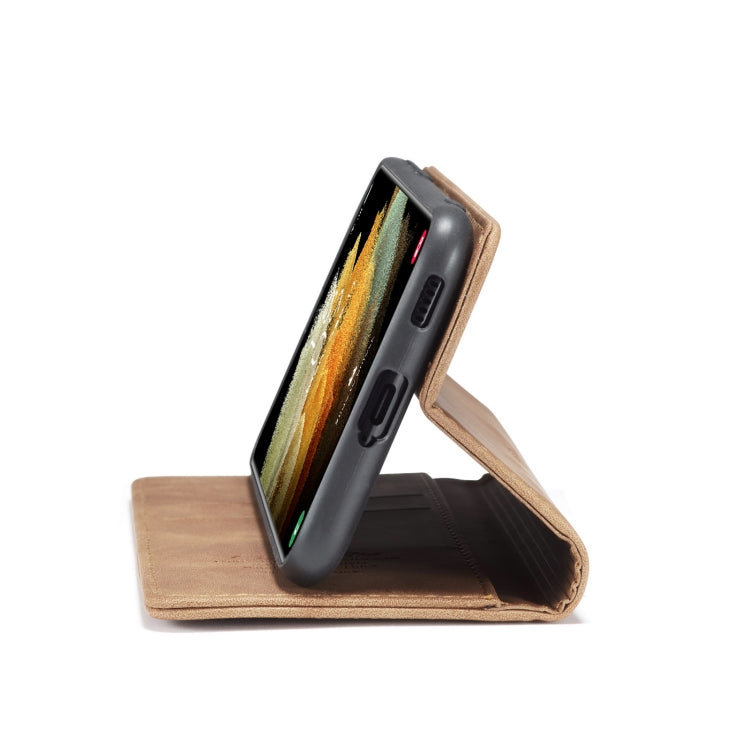 For Samsung Galaxy S21 Ultra 5G CaseMe 013 Multifunctional Horizontal Flip Leather Case with Holder & Card Slot & Wallet(Brown) - free shipping - PMC Jewellery - Order now!