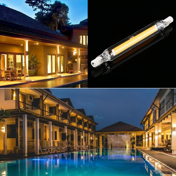 R7S 110V 13W 118mm COB LED Bulb Glass Tube Replacement Halogen Lamp Spot Light(3000K Warm Light) - free shipping - PMc TechLife - Order now!