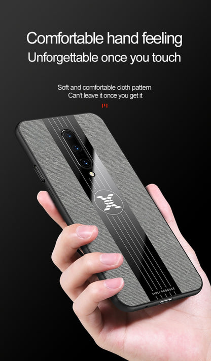 For OnePlus 6 XINLI Stitching Cloth Texture Shockproof TPU Protective Case(Blue) - OnePlus Cases by XINLI | Online Shopping South Africa | PMC Jewellery