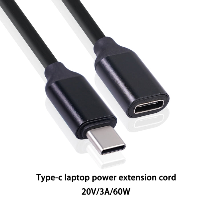 Type-C / USB-C Male to Female PD Power Extended Cable, Length:0.5m - Cable & Adapters by PMC Jewellery | Online Shopping South Africa | PMC Jewellery | Buy Now Pay Later Mobicred