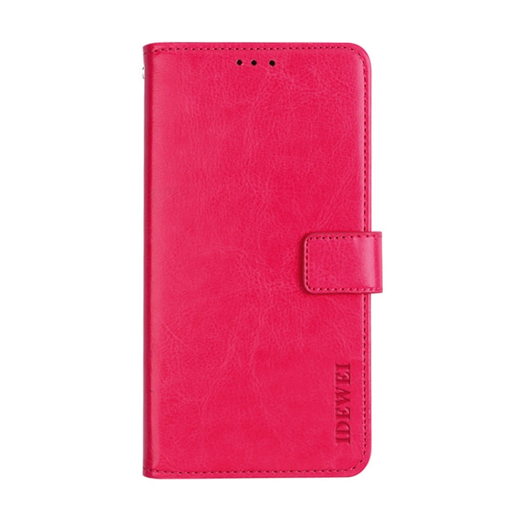 For Lenovo K12 Pro idewei Crazy Horse Texture Horizontal Flip Leather Case with Holder & Card Slots & Wallet(Rose Red) - Lenovo by idewei | Online Shopping South Africa | PMC Jewellery | Buy Now Pay Later Mobicred