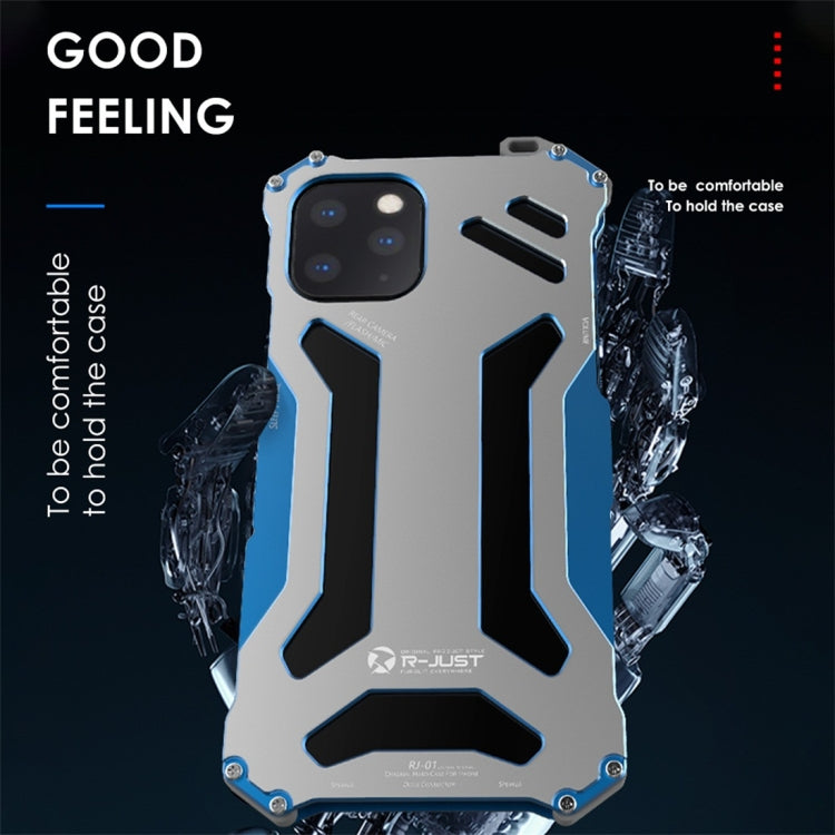 For iPhone 11 Pro Max R-JUST Shockproof Dustproof Armor Metal Protective Case(Black) - iPhone 11 Pro Max Cases by R-JUST | Online Shopping South Africa | PMC Jewellery