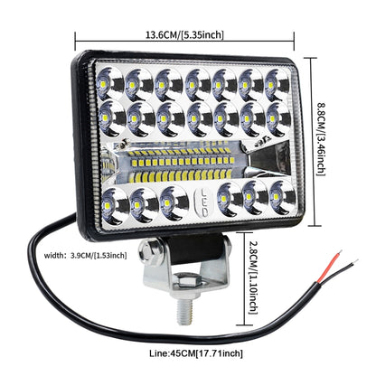 2 PCS WUPP CS-1243A1 Car 4 inch Square 20LEDs Highlight Work Light Modified Spotlight - Work Lights by WUPP | Online Shopping South Africa | PMC Jewellery | Buy Now Pay Later Mobicred