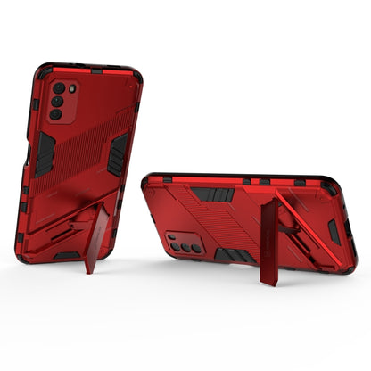 For Xiaomi Poco M3 Punk Armor 2 in 1 PC + TPU Shockproof Case with Invisible Holder(Red) - Xiaomi Cases by PMC Jewellery | Online Shopping South Africa | PMC Jewellery | Buy Now Pay Later Mobicred