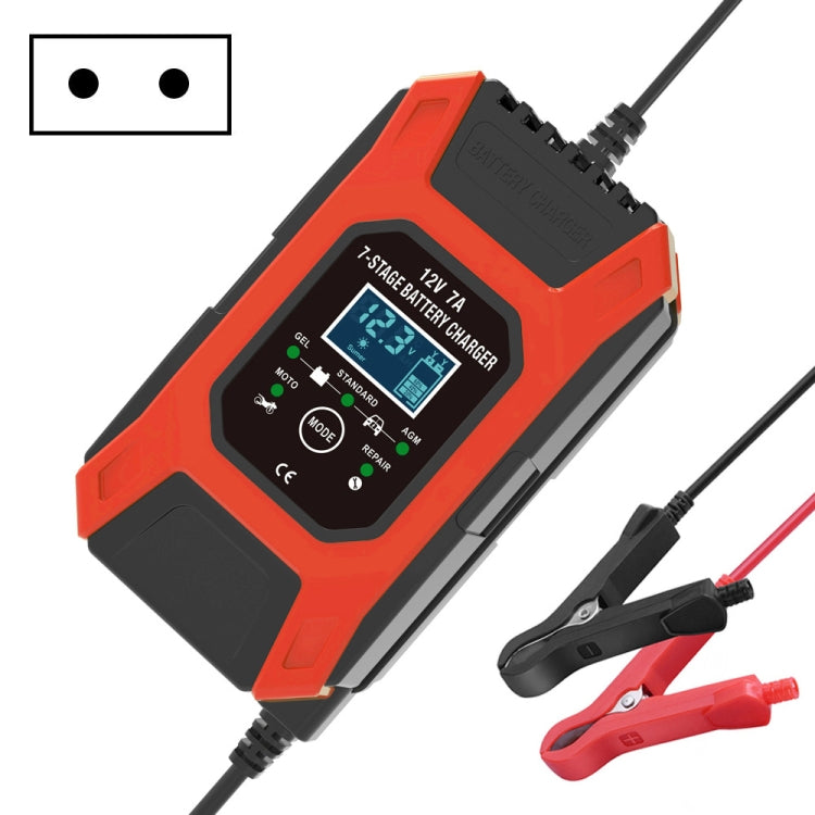 FOXSUR Car / Motorcycle Repair Charger 12V 7A 7-stage + Multi-battery Mode Lead-acid Battery Charger, Plug Type:EU Plug(Red) - Battery Charger by FOXSUR | Online Shopping South Africa | PMC Jewellery | Buy Now Pay Later Mobicred