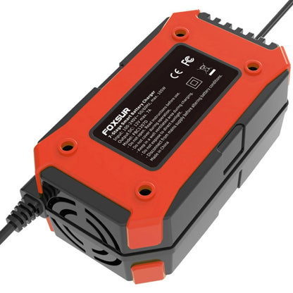 FOXSUR Car / Motorcycle Repair Charger 12V 7A 7-stage + Multi-battery Mode Lead-acid Battery Charger, Plug Type:EU Plug(Red) - Battery Charger by FOXSUR | Online Shopping South Africa | PMC Jewellery | Buy Now Pay Later Mobicred