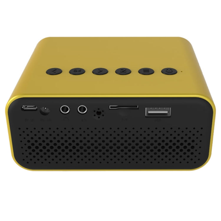 T500 1920x1080P 80 Lumens Portable Mini Home Theater LED HD Digital Projector Without Remote Control & Adaptor(Yellow) - LED Projector by PMC Jewellery | Online Shopping South Africa | PMC Jewellery | Buy Now Pay Later Mobicred