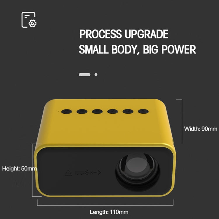 T500 1920x1080P 80 Lumens Portable Mini Home Theater LED HD Digital Projector Without Remote Control & Adaptor(Black) - LED Projector by PMC Jewellery | Online Shopping South Africa | PMC Jewellery | Buy Now Pay Later Mobicred