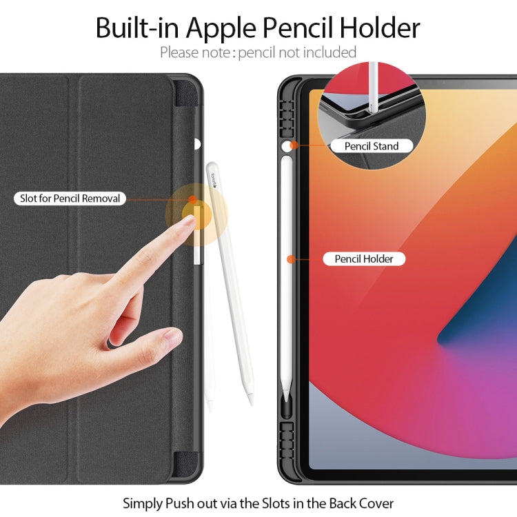 For iPad Pro 12.9 2022 / 2021 / 2020 DUX DUCIS Domo Series Horizontal Flip Magnetic TPU + PU Leather Tablet Case with Three-folding Holder & Pen Slot & Sleep / Wake-up Function(Black) - free shipping - PMC Jewellery - Order now!