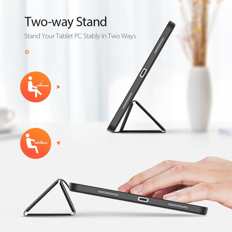 For iPad Pro 12.9 2022 / 2021 / 2020 DUX DUCIS Domo Series Horizontal Flip Magnetic TPU + PU Leather Tablet Case with Three-folding Holder & Pen Slot & Sleep / Wake-up Function(Black) - free shipping - PMC Jewellery - Order now!
