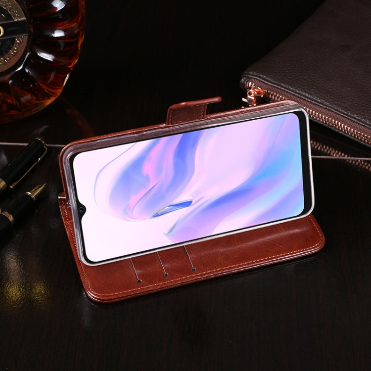 For Blackview A70 idewei Crazy Horse Texture Horizontal Flip Leather Case with Holder & Card Slots & Wallet(Yellow) - More Brand by idewei | Online Shopping South Africa | PMC TechLife | Buy Now Pay Later Mobicred