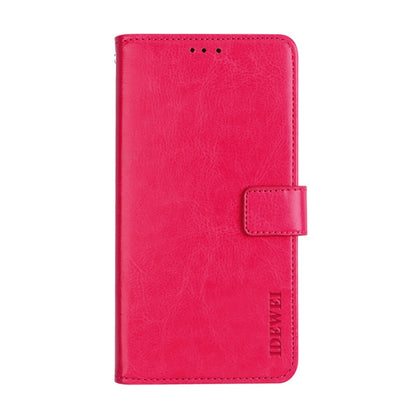 For Blackview A70 idewei Crazy Horse Texture Horizontal Flip Leather Case with Holder & Card Slots & Wallet(Rose Red) - More Brand by idewei | Online Shopping South Africa | PMC Jewellery | Buy Now Pay Later Mobicred