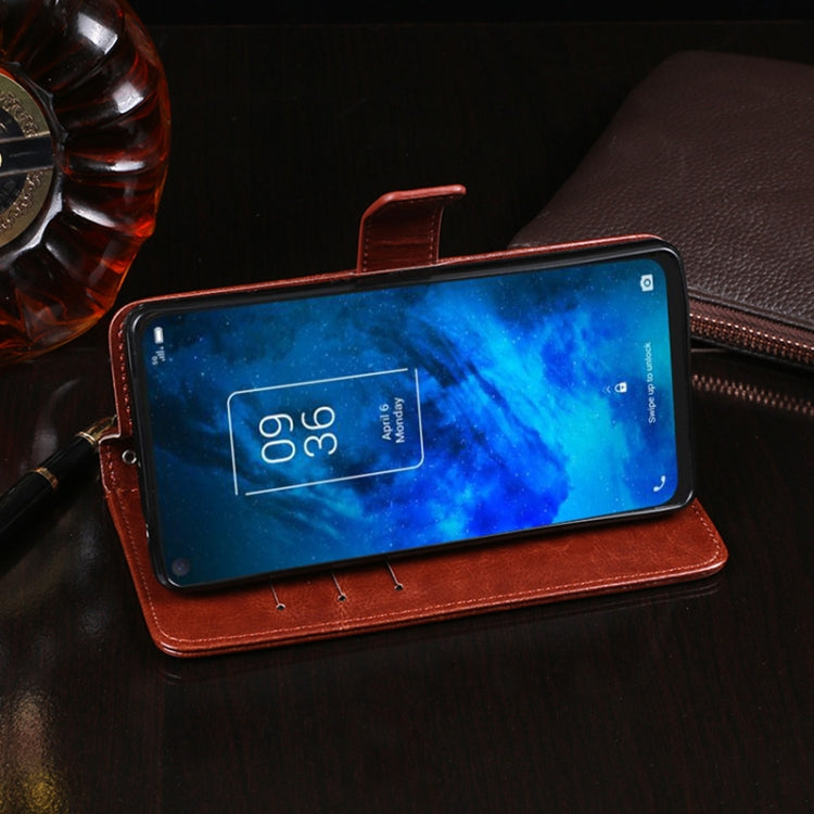 For TCL 10 5G idewei Crazy Horse Texture Horizontal Flip Leather Case with Holder & Card Slots & Wallet(Red) - free shipping - PMC Jewellery - Order now!
