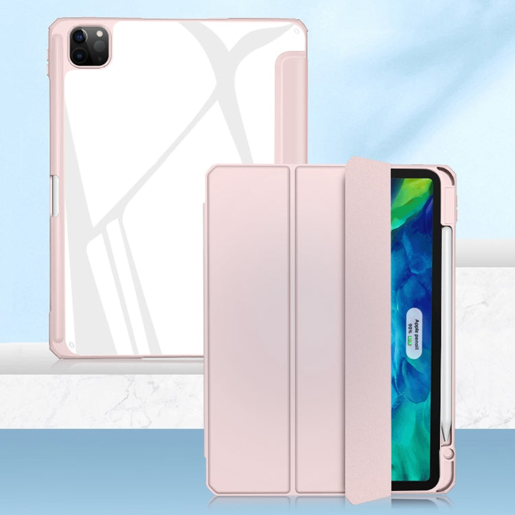 For iPad Pro 11 2022 / 2021 / 2020 Mutural Pinyue Series PC + TPU Horizontal Flip Leather Tablet Case with Holder & Pen Slot & Sleep / Wake-up Function(Pink) - free shipping - PMC TechLife - Order now!