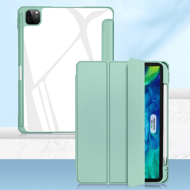 For iPad Pro 12.9 2022 / 2021 / 2020 Mutural Pinyue Series PC + TPU Horizontal Flip Leather Tablet Case with Holder & Pen Slot & Sleep / Wake-up Function(Mint Green) - free shipping - PMC TechLife - Order now!