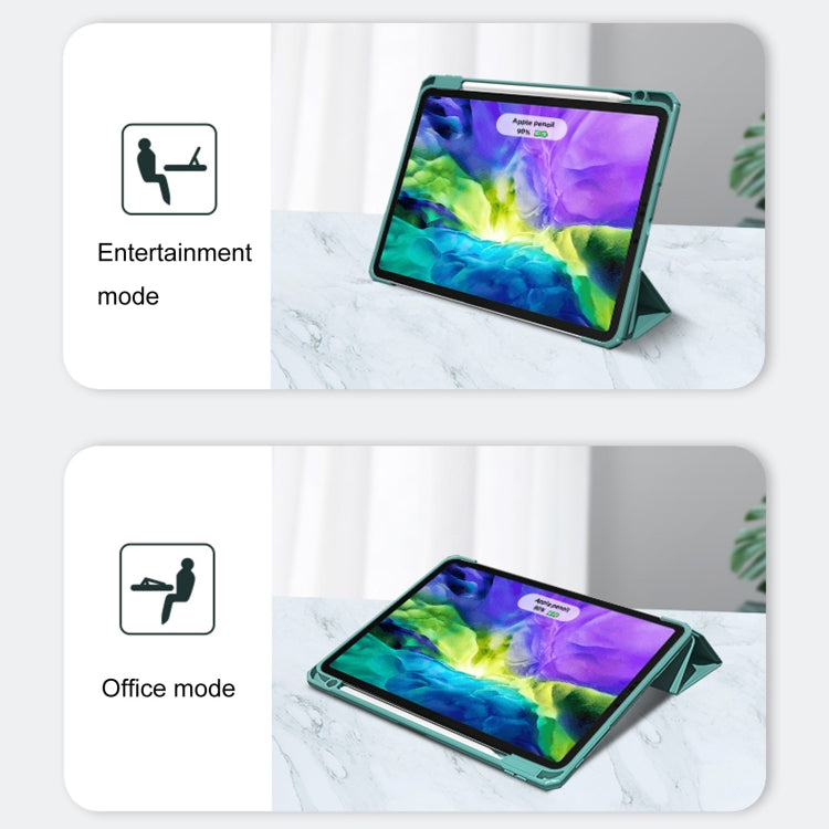 For iPad Pro 12.9 2022 / 2021 / 2020 Mutural Pinyue Series PC + TPU Horizontal Flip Leather Tablet Case with Holder & Pen Slot & Sleep / Wake-up Function(Mint Green) - free shipping - PMC TechLife - Order now!