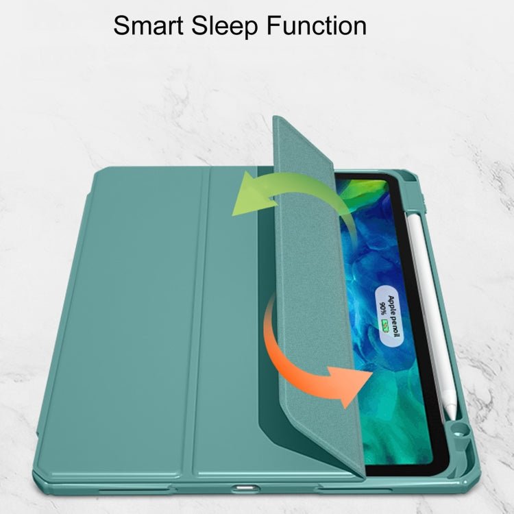 For iPad Pro 12.9 2022 / 2021 / 2020 Mutural Pinyue Series PC + TPU Horizontal Flip Leather Tablet Case with Holder & Pen Slot & Sleep / Wake-up Function(Mint Green) - free shipping - PMC TechLife - Order now!