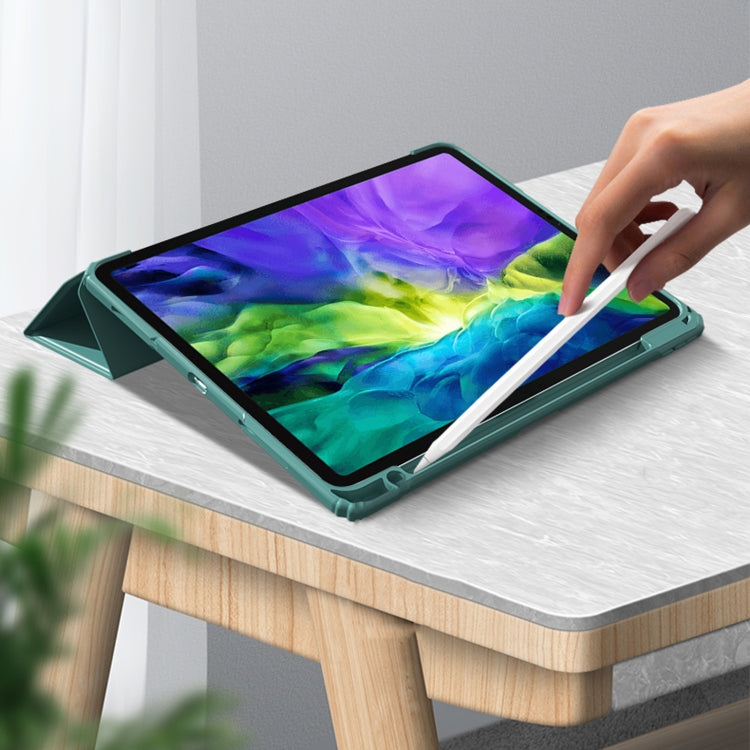 For iPad Pro 12.9 2022 / 2021 / 2020 Mutural Pinyue Series PC + TPU Horizontal Flip Leather Tablet Case with Holder & Pen Slot & Sleep / Wake-up Function(Sky Blue) - free shipping - PMC TechLife - Order now!