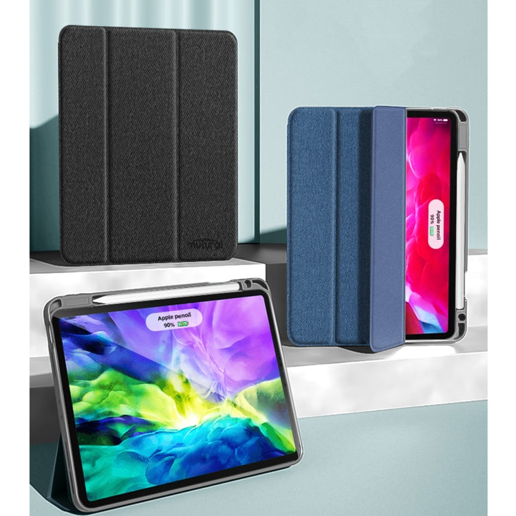 For iPad Pro 11 2022 / 2021 / 2020 Mutural YASHI Series TPU + PU Cloth Pattern Texture Horizontal Flip Leather Tablet Case with Three-folding Holder & Pen Slot & Wake-up / Sleep Function(Red) - free shipping - PMC TechLife - Order now!