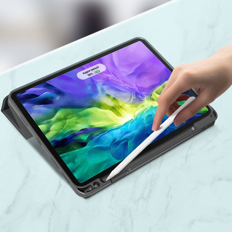 For iPad Pro 11 2022 / 2021 / 2020 Mutural YASHI Series TPU + PU Cloth Pattern Texture Horizontal Flip Leather Tablet Case with Three-folding Holder & Pen Slot & Wake-up / Sleep Function(Red) - free shipping - PMC TechLife - Order now!