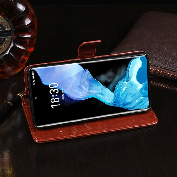 For Meizu 18 idewei Crazy Horse Texture Horizontal Flip Leather Case with Holder & Card Slots & Wallet(Sky Blue) - free shipping - PMC Jewellery - Order now!