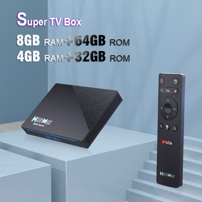 H96 Max 8K Smart TV BOX Android 11.0 Media Player with Remote Control, Quad Core RK3566, RAM: 8GB, ROM: 64GB, Dual Frequency 2.4GHz WiFi / 5G, Plug Type:UK Plug - RK3566 by PMC Jewellery | Online Shopping South Africa | PMC Jewellery | Buy Now Pay Later Mobicred