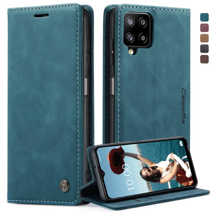 For Samsung Galaxy A12 CaseMe 013 Multifunctional Horizontal Flip Leather Case with Holder & Card Slot & Wallet(Blue) - free shipping - PMC TechLife - Order now!