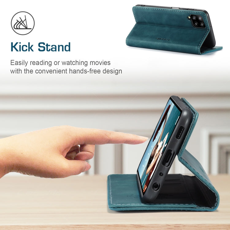 For Samsung Galaxy A12 CaseMe 013 Multifunctional Horizontal Flip Leather Case with Holder & Card Slot & Wallet(Blue) - free shipping - PMC TechLife - Order now!
