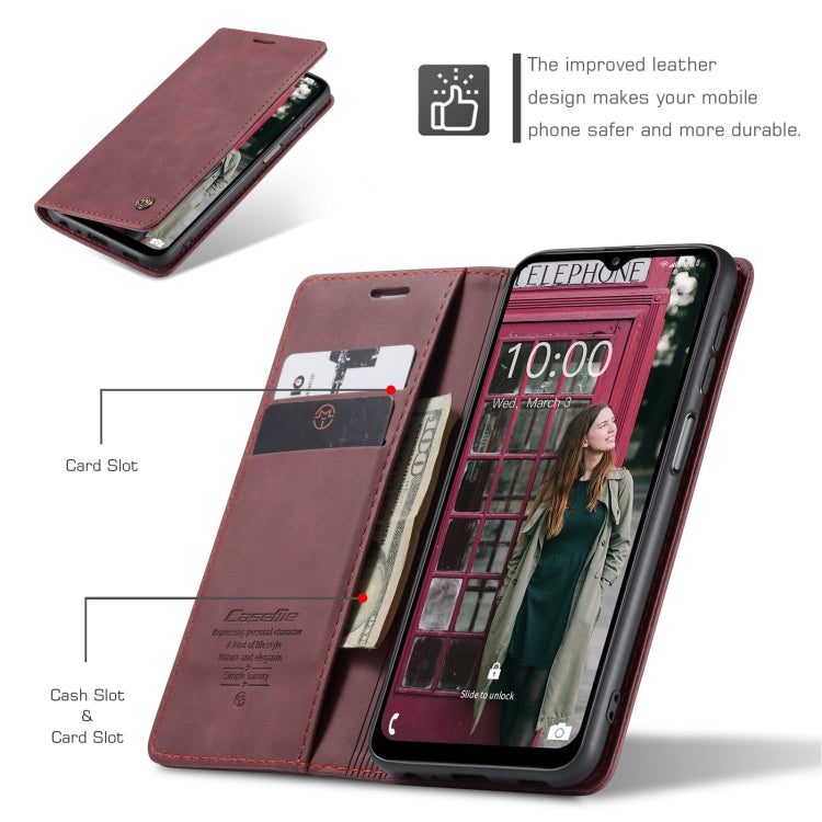 For Samsung Galaxy A12 CaseMe 013 Multifunctional Horizontal Flip Leather Case with Holder & Card Slot & Wallet(Wine Red) - Galaxy Phone Cases by CaseMe | Online Shopping South Africa | PMC Jewellery | Buy Now Pay Later Mobicred