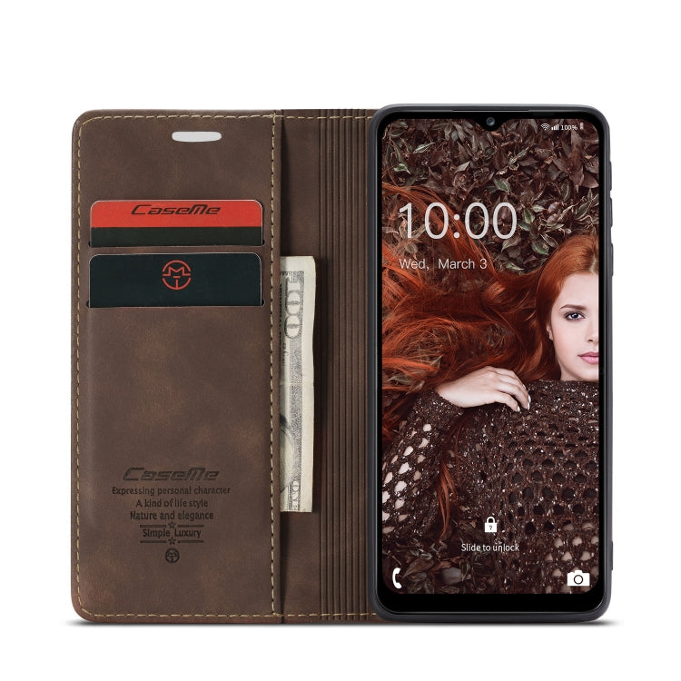 For Samsung Galaxy A12 CaseMe 013 Multifunctional Horizontal Flip Leather Case with Holder & Card Slot & Wallet(Coffee) - free shipping - PMC Jewellery - Order now!