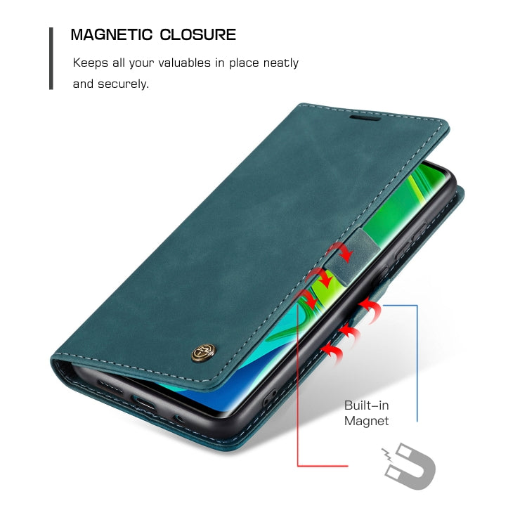 For Xiaomi CC9 Pro CaseMe 013 Multifunctional Horizontal Flip Leather Case with Holder & Card Slot & Wallet(Blue) - free shipping - PMC Jewellery - Order now!