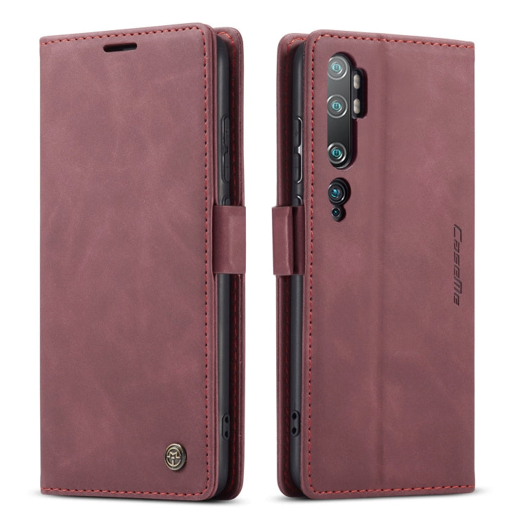 For Xiaomi CC9 Pro CaseMe 013 Multifunctional Horizontal Flip Leather Case with Holder & Card Slot & Wallet(Wine Red) - free shipping - PMC Jewellery - Order now!