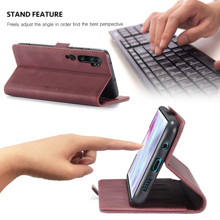 For Xiaomi CC9 Pro CaseMe 013 Multifunctional Horizontal Flip Leather Case with Holder & Card Slot & Wallet(Wine Red) - free shipping - PMC Jewellery - Order now!