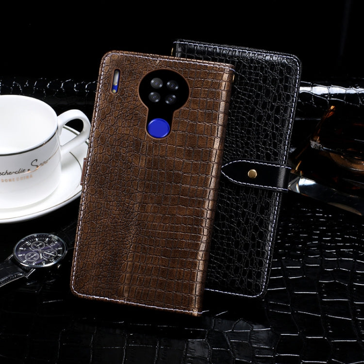 For Blackview A80S idewei Crocodile Texture Horizontal Flip Leather Case with Holder & Card Slots & Wallet(Dark Brown) - More Brand by idewei | Online Shopping South Africa | PMC Jewellery