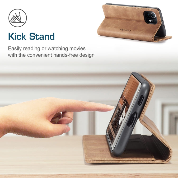 For Xiaomi Mi 11 CaseMe 013 Multifunctional Horizontal Flip Leather Case with Holder & Card Slot & Wallet(Brown) - Xiaomi Cases by CaseMe | Online Shopping South Africa | PMC Jewellery | Buy Now Pay Later Mobicred