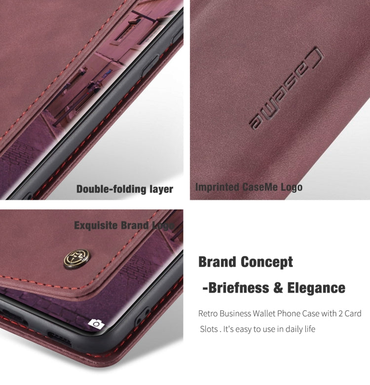 For Xiaomi Mi 11 CaseMe 013 Multifunctional Horizontal Flip Leather Case with Holder & Card Slot & Wallet(Wine Red) - free shipping - PMC Jewellery - Order now!