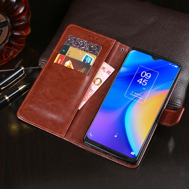 For TCL 20 SE idewei Crazy Horse Texture Horizontal Flip Leather Case with Holder & Card Slots & Wallet(Red) - More Brand by idewei | Online Shopping South Africa | PMC Jewellery | Buy Now Pay Later Mobicred