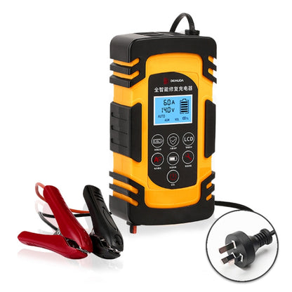 DEMUDA DC-80 Car Battery Charger 12V/24V Intelligent Pulse Repair Type Lead-acid Battery, Plug Type:AU Plug(Yellow) - Battery Charger by PMC Jewellery | Online Shopping South Africa | PMC Jewellery | Buy Now Pay Later Mobicred