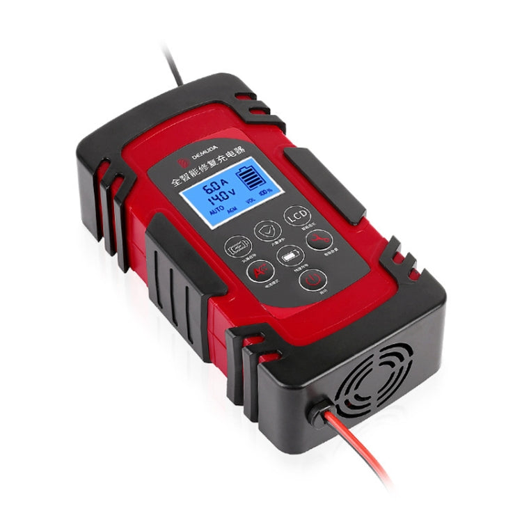 DEMUDA DC-80 Car Battery Charger 12V/24V Intelligent Pulse Repair Type Lead-acid Battery, Plug Type:EU Plug(Red) - Battery Charger by PMC TechLife | Online Shopping South Africa | PMC TechLife | Buy Now Pay Later Mobicred