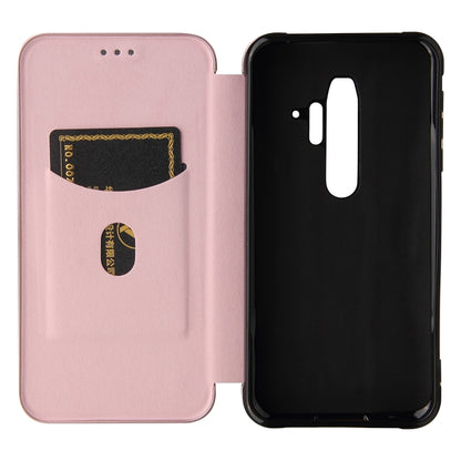 For Blackview BV6300 Pro Carbon Fiber Texture Horizontal Flip TPU + PC + PU Leather Case with Card Slot(Pink) - More Brand by PMC Jewellery | Online Shopping South Africa | PMC Jewellery | Buy Now Pay Later Mobicred