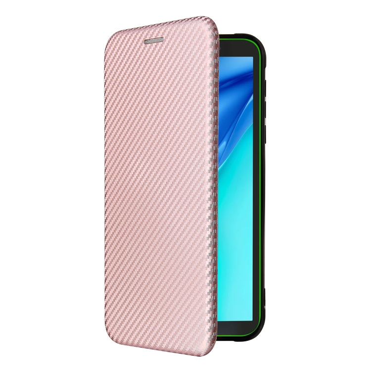 For Blackview BV6300 Pro Carbon Fiber Texture Horizontal Flip TPU + PC + PU Leather Case with Card Slot(Pink) - More Brand by PMC Jewellery | Online Shopping South Africa | PMC Jewellery | Buy Now Pay Later Mobicred